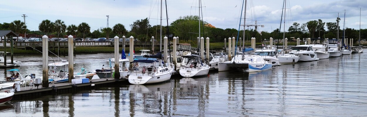 Sailboats are moored on the Amelia River in Fernandina Beach's historic waterfront district. | Dan Scanlan, Jacksonville Today