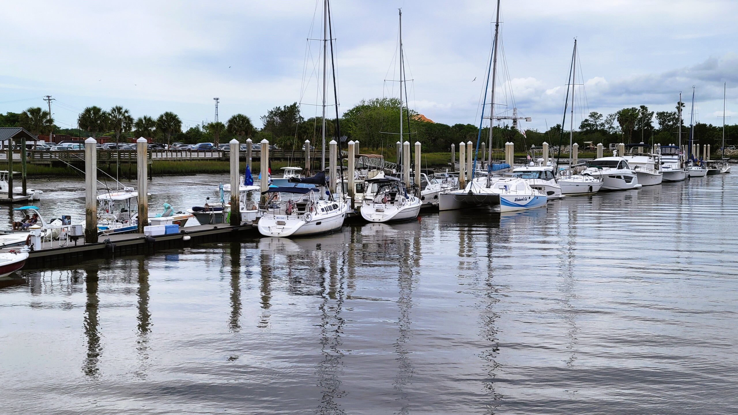 Sailboats are moored on the Amelia River in Fernandina Beach's historic waterfront district. | Dan Scanlan, Jacksonville Today