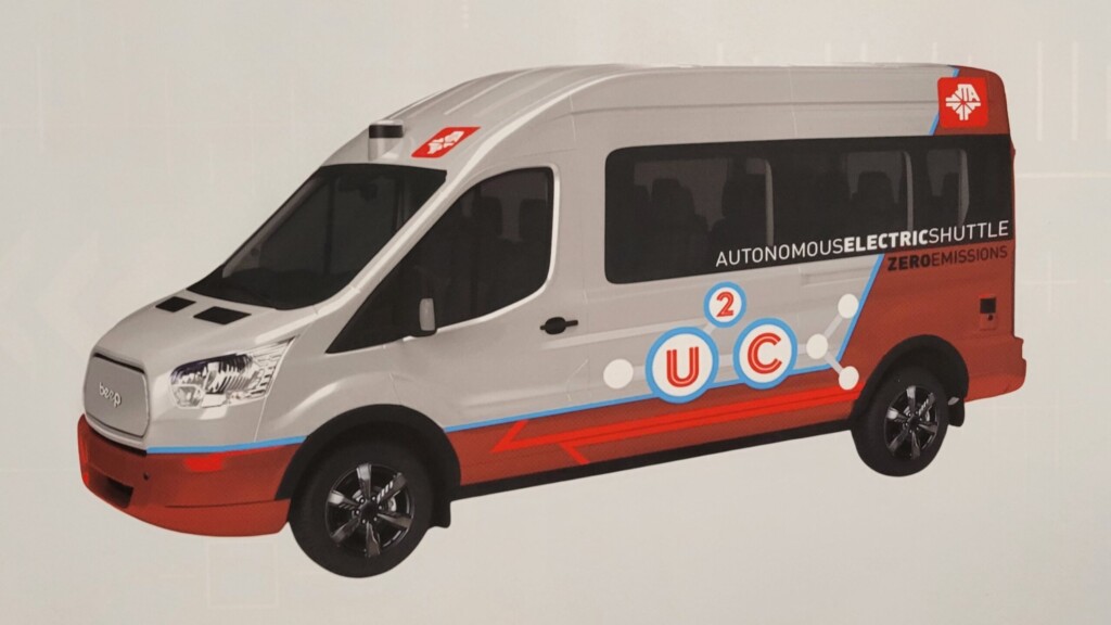 This planned 12-passenger autonomous van will run down the Bay Street Innovation Corridor with an "attendant" on board. | JTA