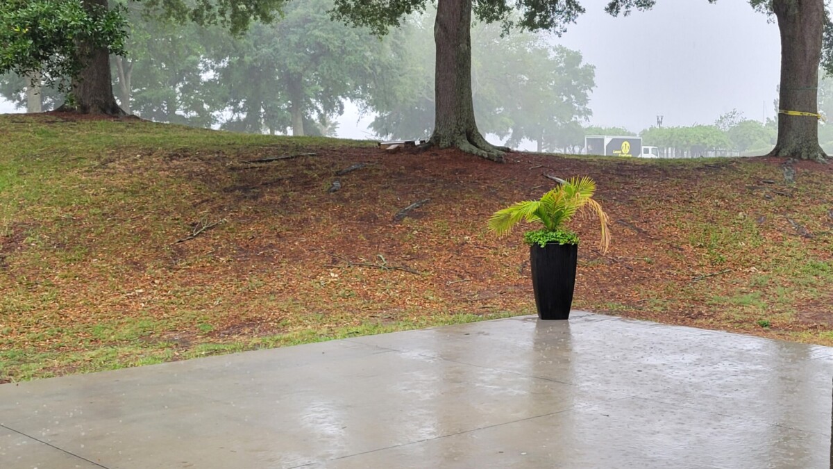 Rain pours down on Jacksonville's Metropolitan Park during a thunderstorm Wednesday, May 15, 2024. | Dan Scanlan, Jacksonville Today