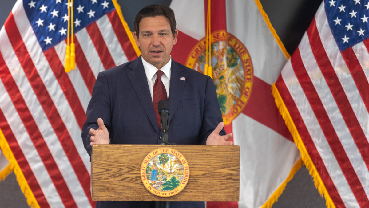 Gov. Ron DeSantis speaks at VyStar Credit Union in Jacksonville on May 2, 2024. | Will Brown, Jacksonville Today