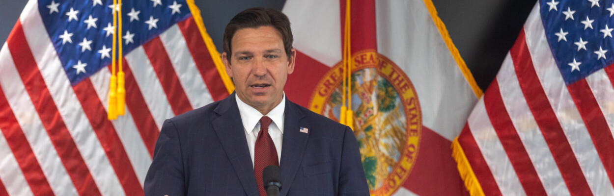 Gov. Ron DeSantis speaks at VyStar Credit Union in Jacksonville on May 2, 2024. | Will Brown, Jacksonville Today