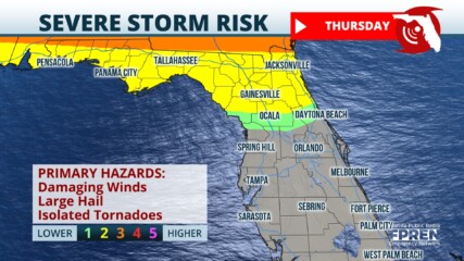 Featured image for “Severe storms possible in North Florida through Friday”