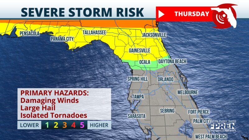 Featured image for “Severe storms possible in North Florida through Friday”