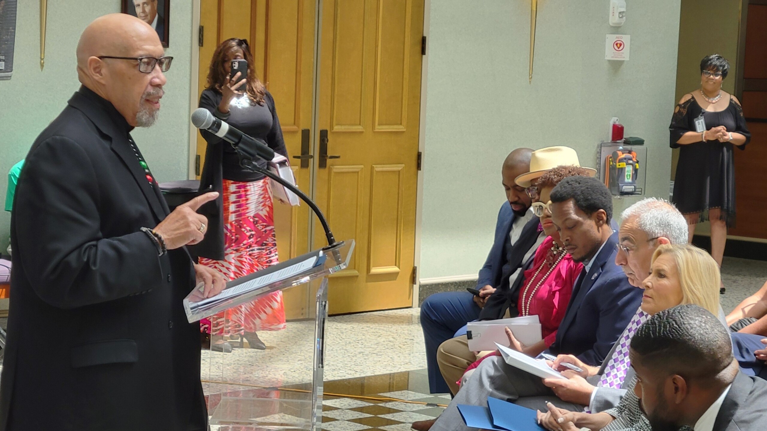 Jacksonville civil rights leader Rodney Hurst Sr. speaks about the importance of Juneteenth at City Hall on Tuesday, June 18, 2024. | Dan Scanlan, Jacksonville Today