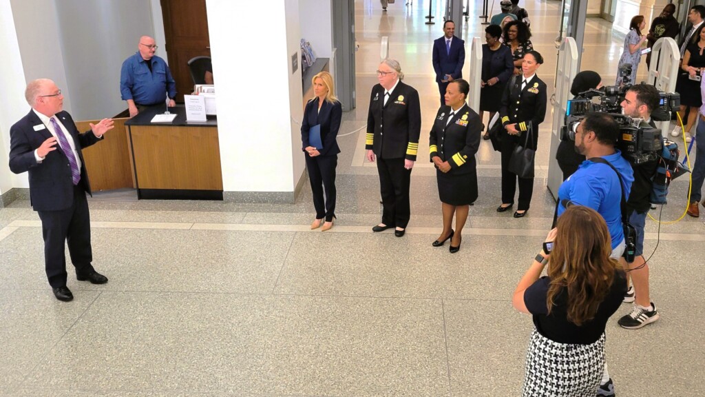 Jacksonville library Director Tim Rogers shows how parts of the Main Library will be converted into city cooling centers when heat advisories are issued. | Dan Scanlan, Jacksonville Today