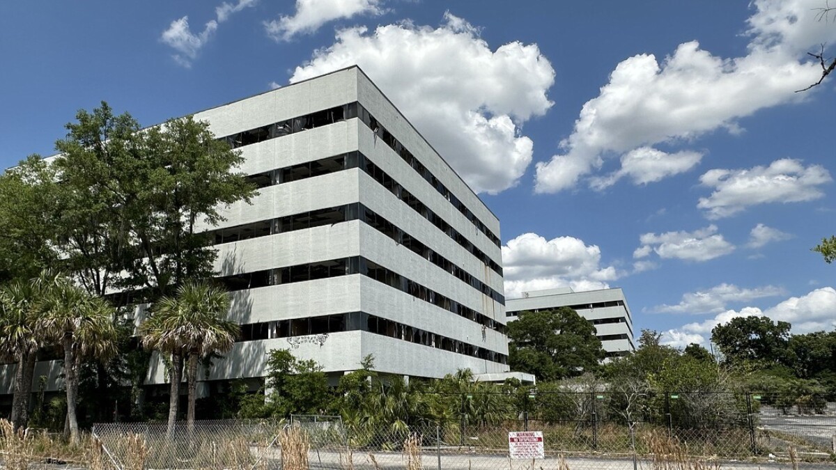 The former Offshore Power Systems buildings are part of a 16.2-acre site along the south side of the Arlington Expressway that a developer wants to convert into apartments. | Karen Brune Mathis, Jacksonville Daily Record