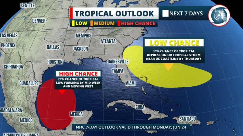Featured image for “Tropical disturbance could affect Southeast”