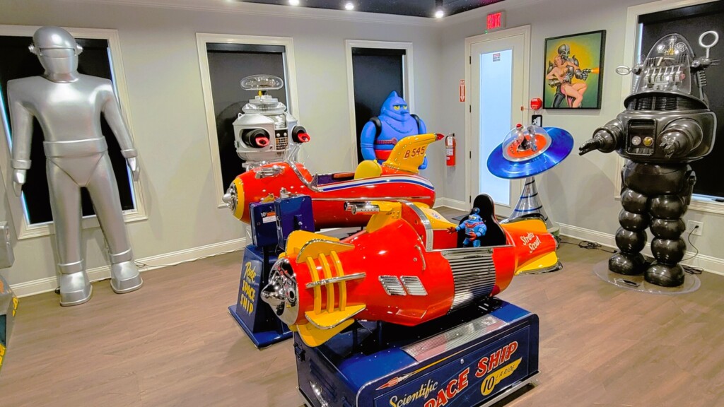 A room full of famous robots represents part of the Bilotta Collection in Sawgrass. From left are Gort from "The Day the Earth Stood Still," B-9 from TV's "Lost in Space," Gigantor from an anime of the same name, a spaceship advertising display, and Robby the Robot from "Forbidden Planet." | Dan Scanlan, Jacksonville Today