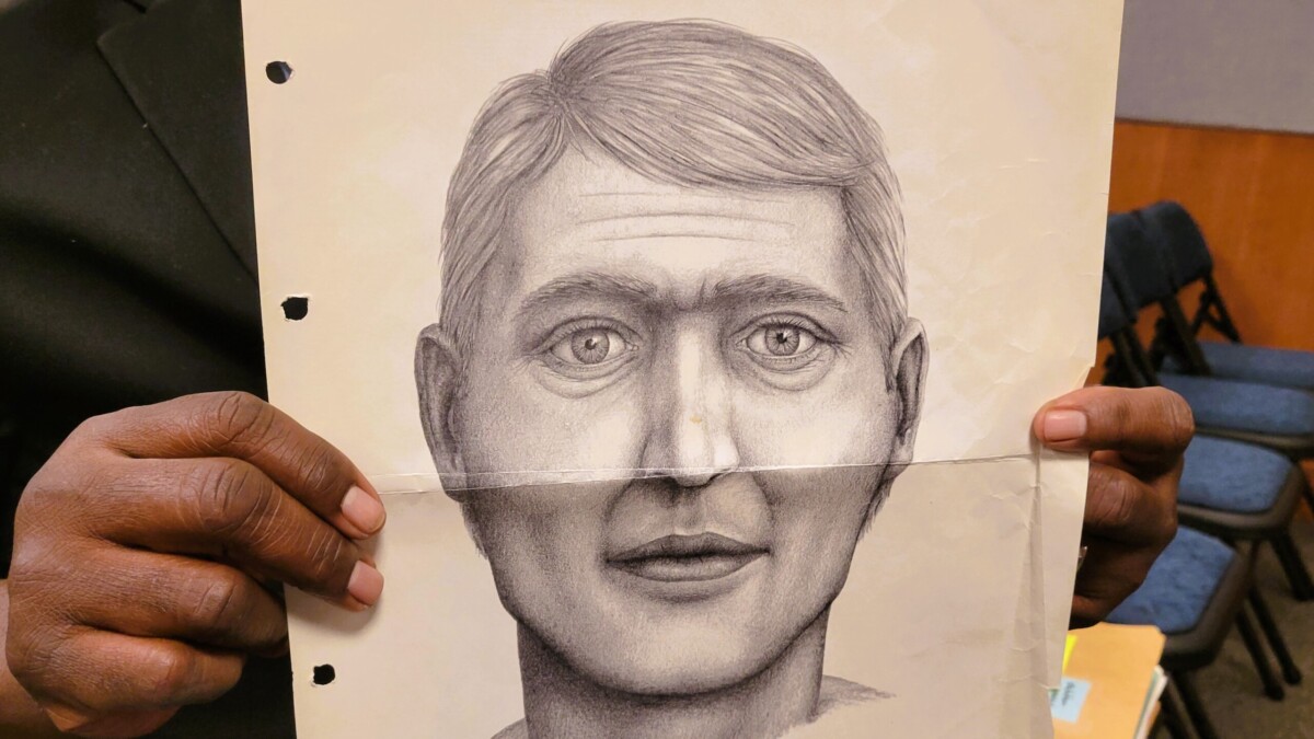 A police sketch shows how a man might have looked before his skeletal remains were found on Little Talbot Island in 1990. | Dan Scanlan, Jacksonville Today