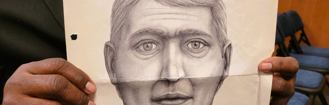 A police sketch shows how a man might have looked before his skeletal remains were found on Little Talbot Island in 1990. | Dan Scanlan, Jacksonville Today