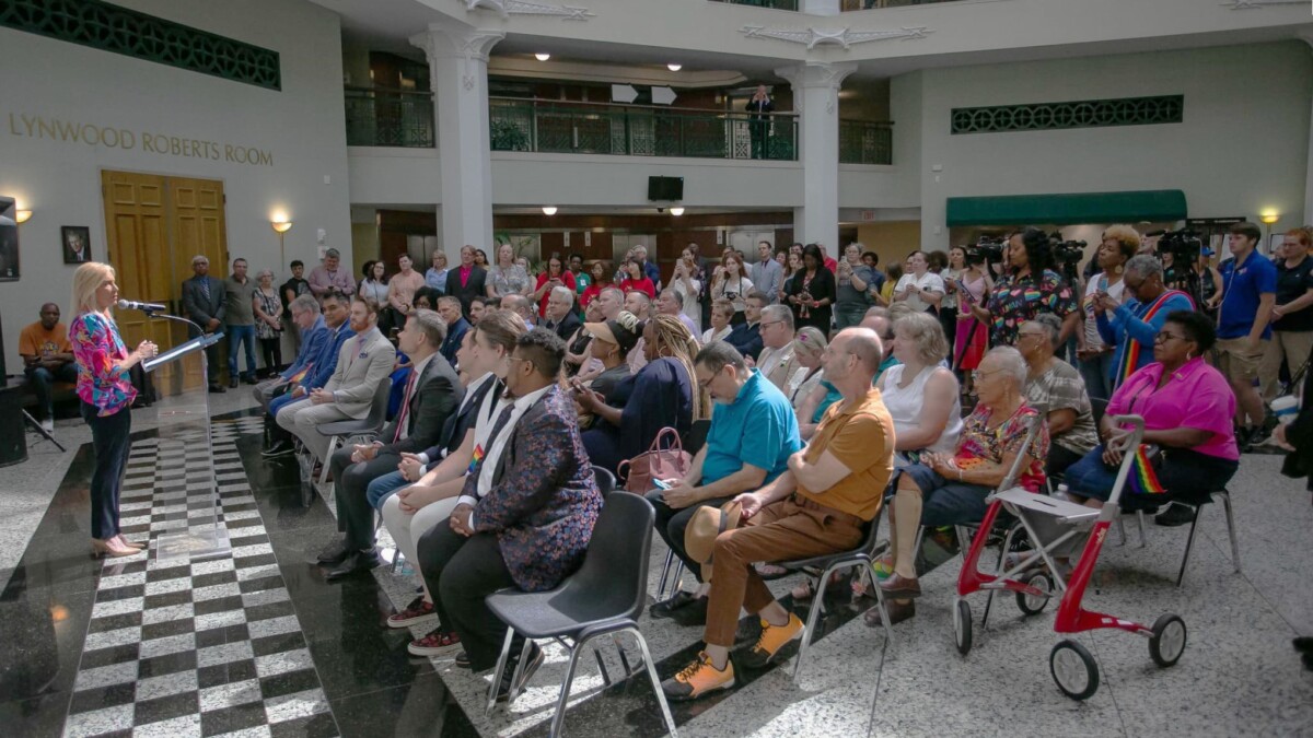 Mayor Donna Deegan announces the LGBTQ+ Advisory Board during a Pride Month event June 28, 2024, at City Hall. | city of Jacksonville