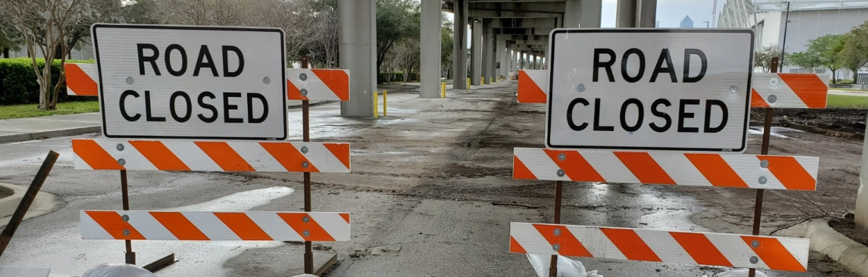 Traffic is detoured at A. Philip Randolph Boulevard and East Bay Street. | Bill Bortzfield, Jacksonville Today