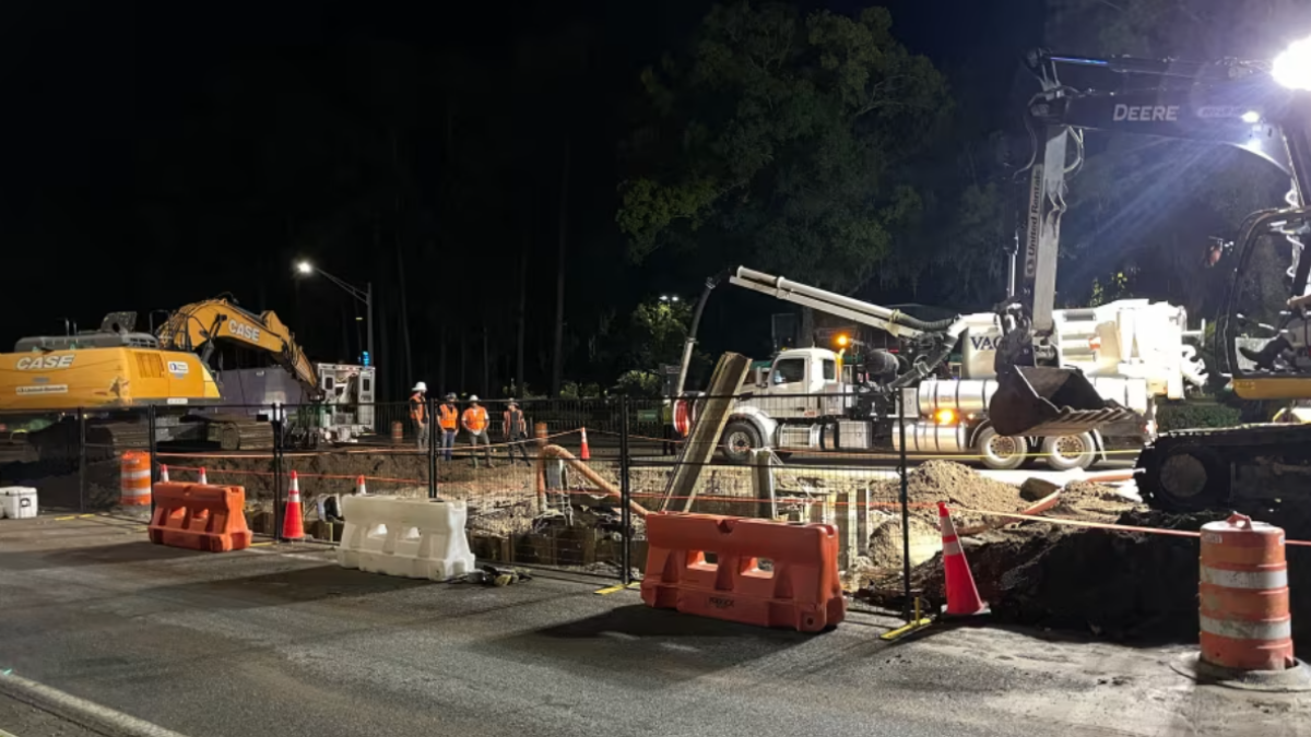 Repair continues on a broken water main on San Jose Boulevard. | News4Jax