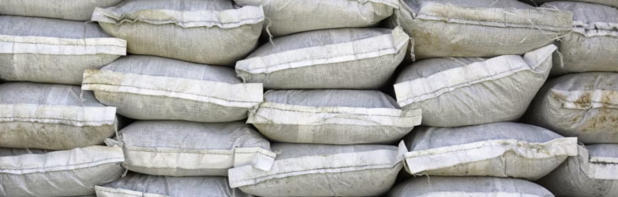 Sandbags are stacked before a storm. | News4Jax