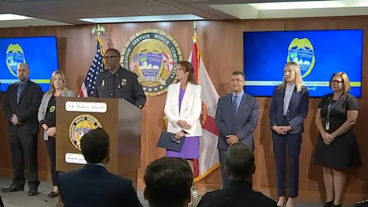 Sheriff T.K. Waters announces the arrest of a suspected serial rapist from the 1990s. State Attorney Melissa Nelson and other law enforcement staff joined Waters at a news conference Thursday, July 25, 2024. | News4Jax