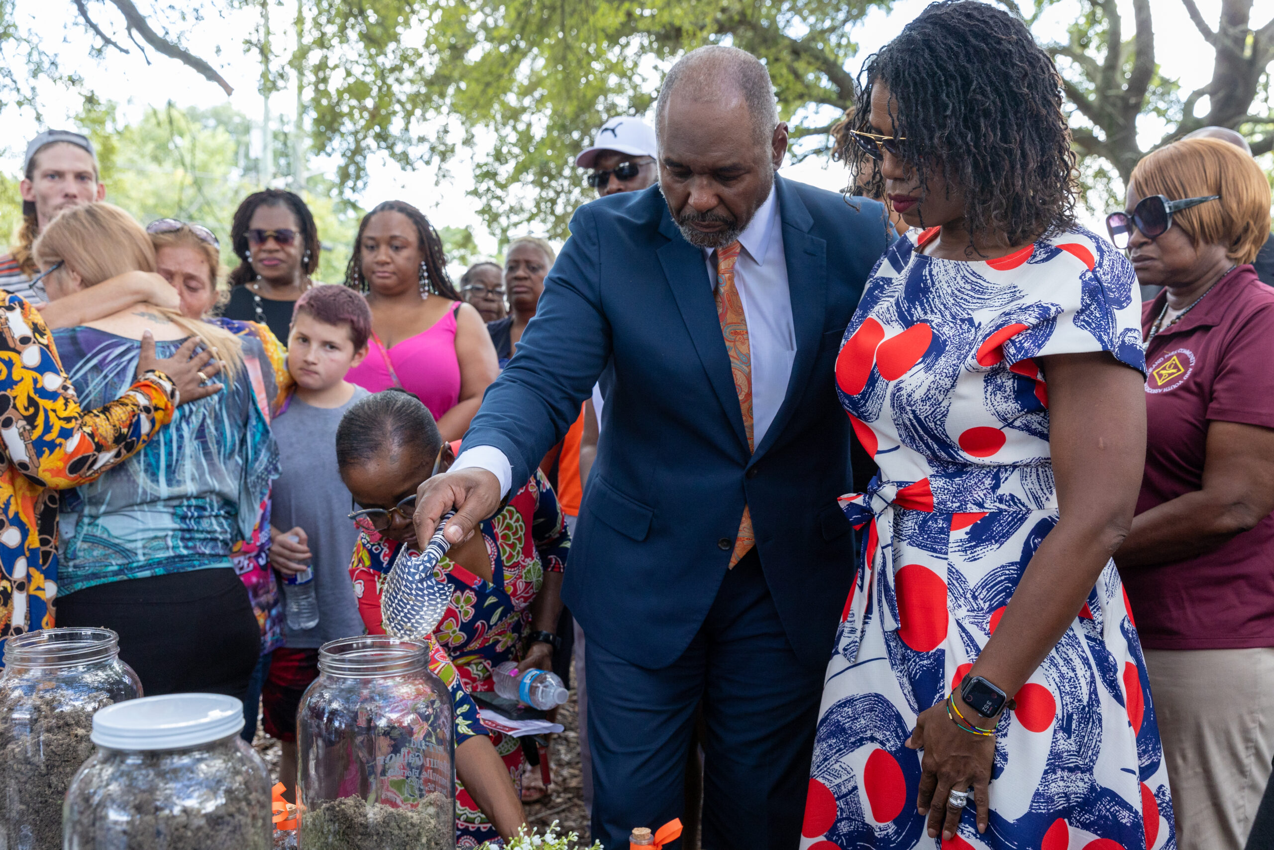 Featured image for “Soil collection ceremony marks 1-year anniversary of Dollar General shooting”