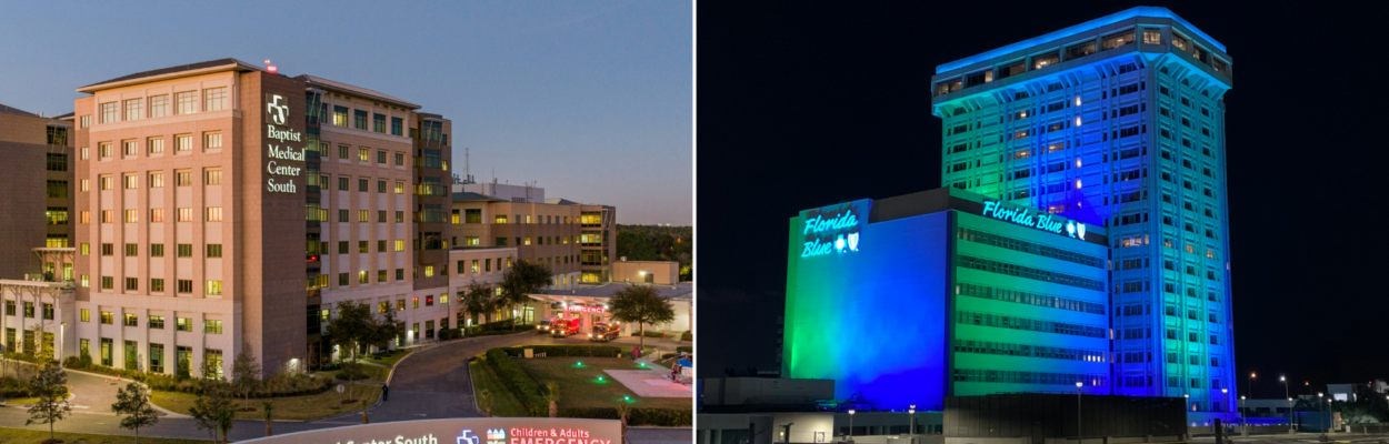 Baptist Health and Florida Blue are Northeast Florida's largest health care system and health insurance provider. The two have served Jacksonville for a combined 149 years. | Florida Blue; Baptist Health