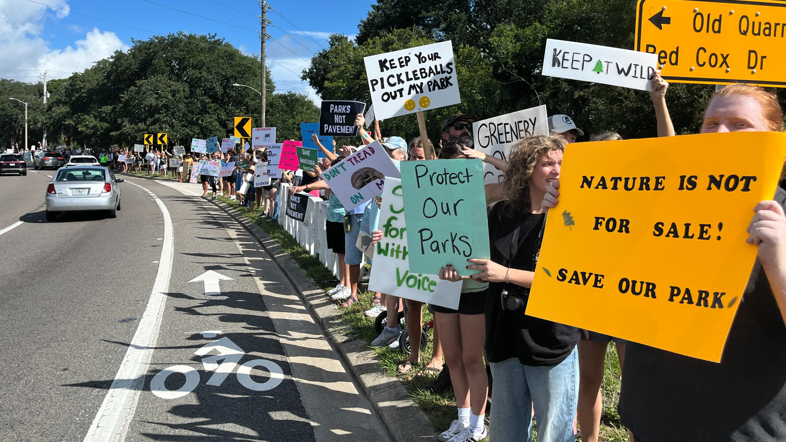 Featured image for “Opponents protest Anastasia State Park plans”