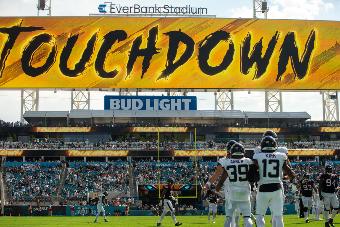 The Jacksonville Jaguars are shown in a game against the Houston Texans on Sept. 24, 2023. | Will Brown, Jacksonville Today