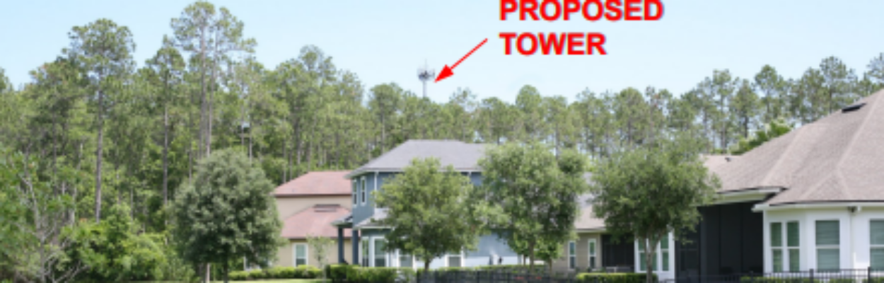 Jacksonville's planning staff is recommending against a new cellphone tower near Nocatee, partly because it would be an eyesore for nearby homeowners. | City of Jacksonville