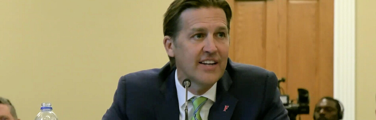 Sen. Ben Sasse responds to questions by the University of Florida Board of Trustees in Gainesville on Nov. 1, 2022, as trustees decided whether to select Sasse as the school's next president. | Fresh Take Florida