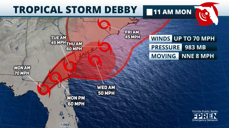 Featured image for “Tropical Storm Debby updates”