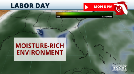 Featured image for “More moisture coming for Labor Day Weekend”