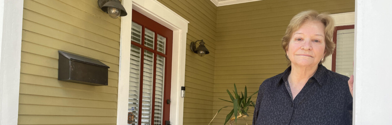 Maria Lopez, 75, is a homeowner in Tampa who was bounced around from home insurer to home insurer and is considering the possibility of one day going without coverage. | Jessica Meszaros, WUSF