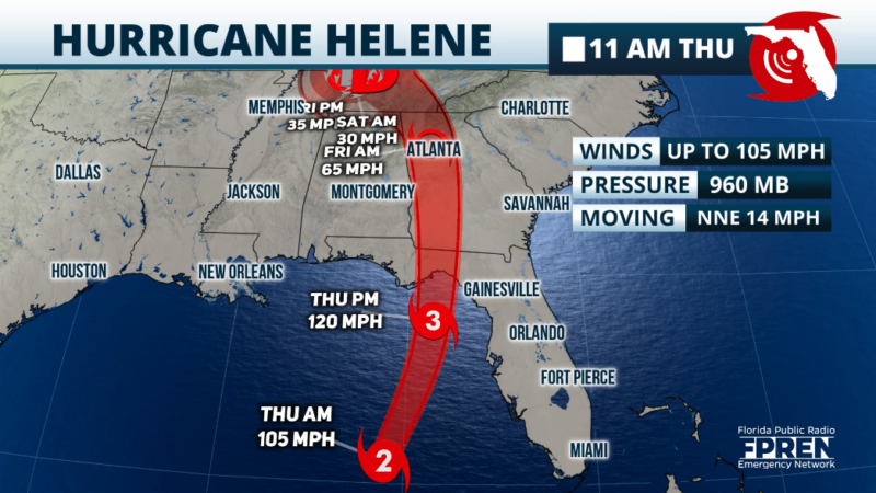 Featured image for “UPDATE: Hurricane Helene grows to 120 mph winds”