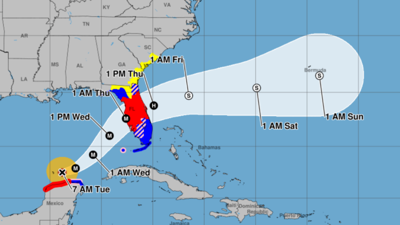 Featured image for “Hurricane Milton weakens slightly; hurricane warning issued on First Coast”