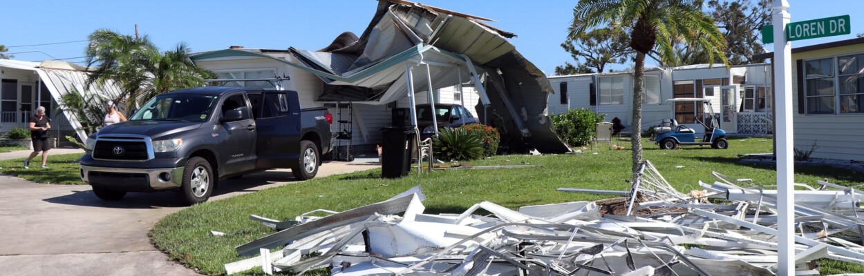 Damage from Hurricane Milton