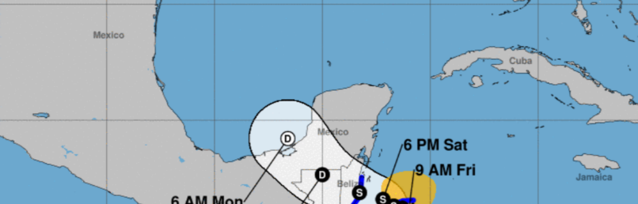 Tropical Storm Sara map