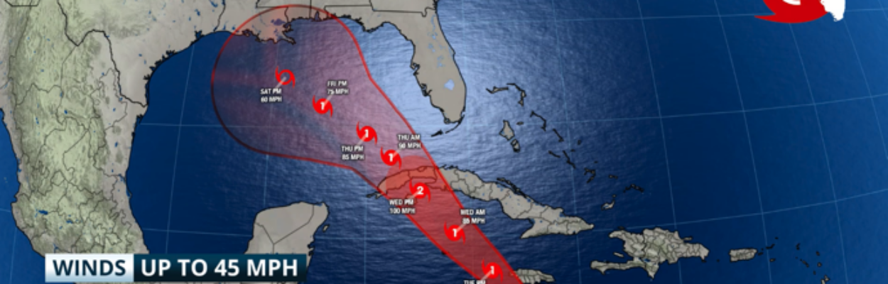 Tropical storm map