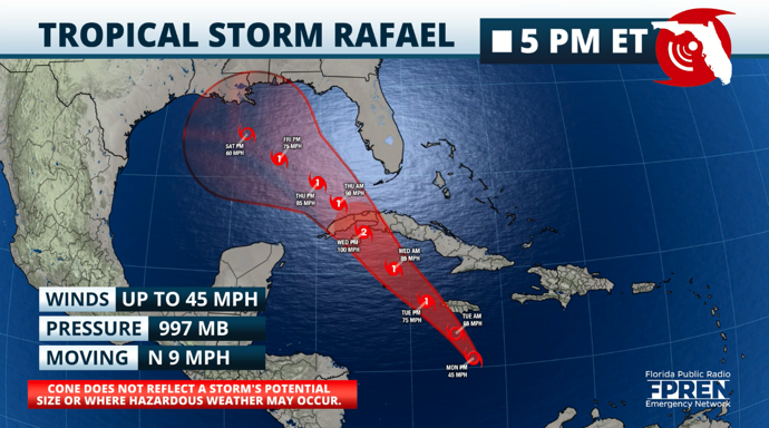 Tropical storm map