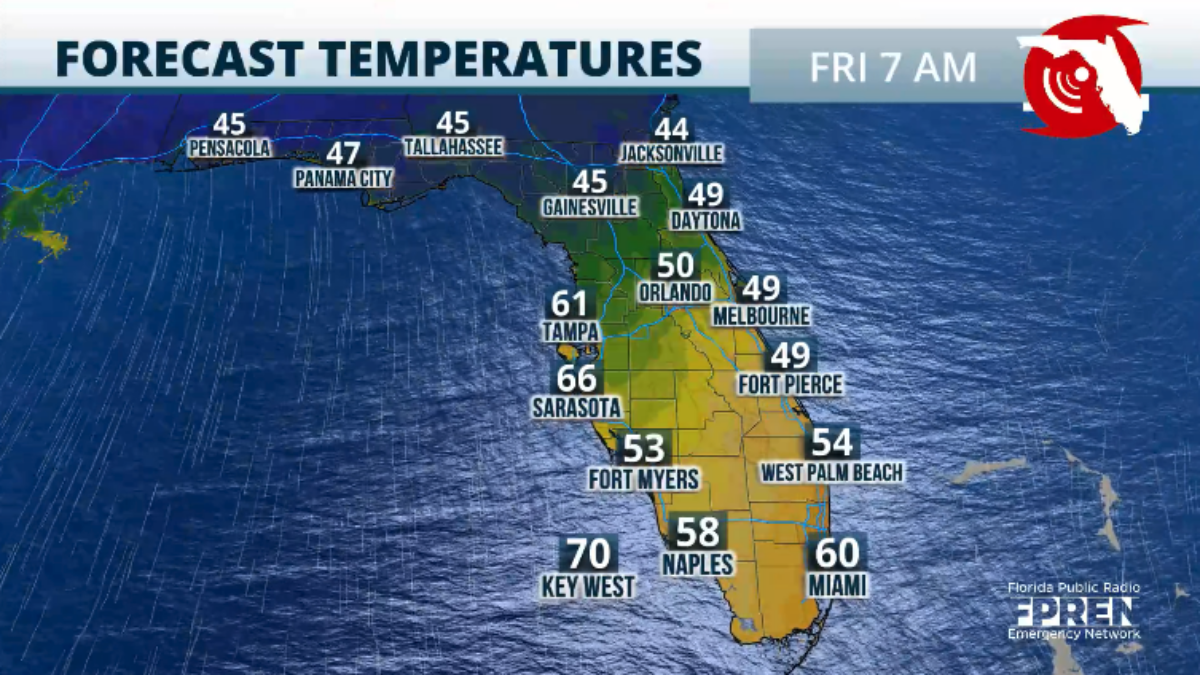 Cold front in Florida