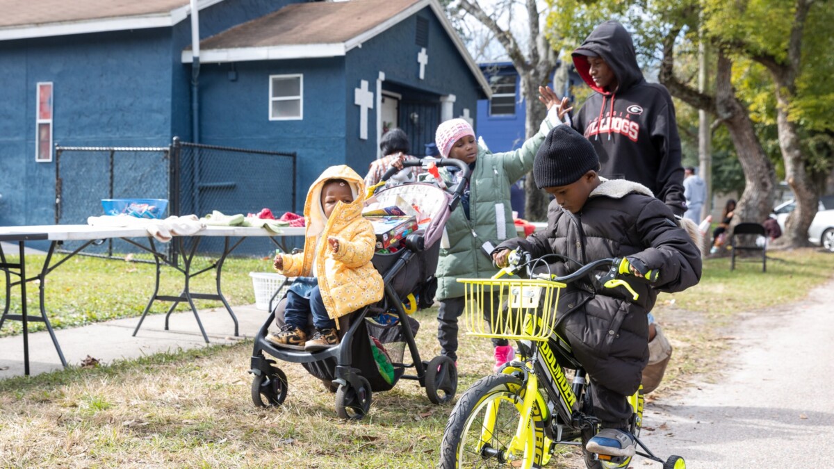 Church toy drive in Moncrief