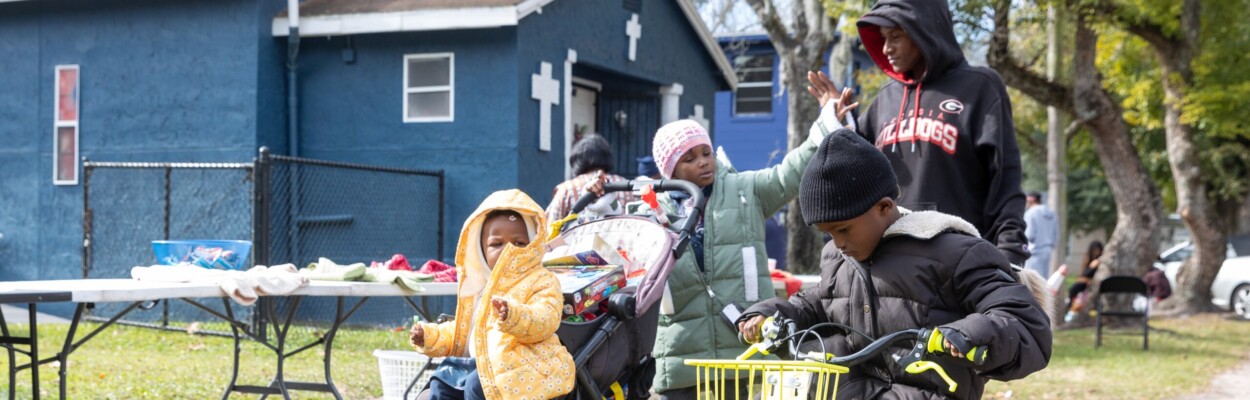 Church toy drive in Moncrief