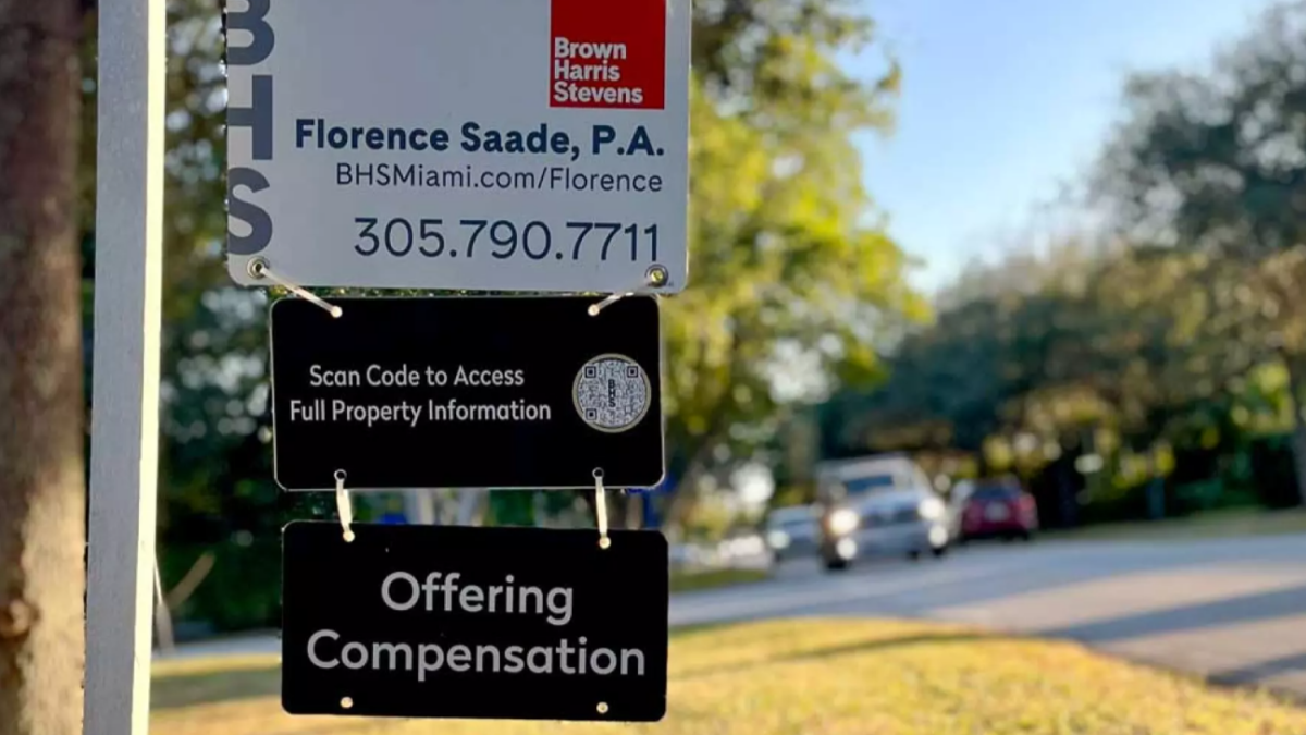 A home sale sign