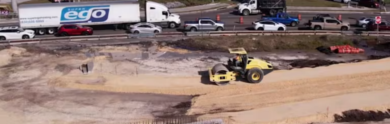 Traffic and road construction in St. Johns County.