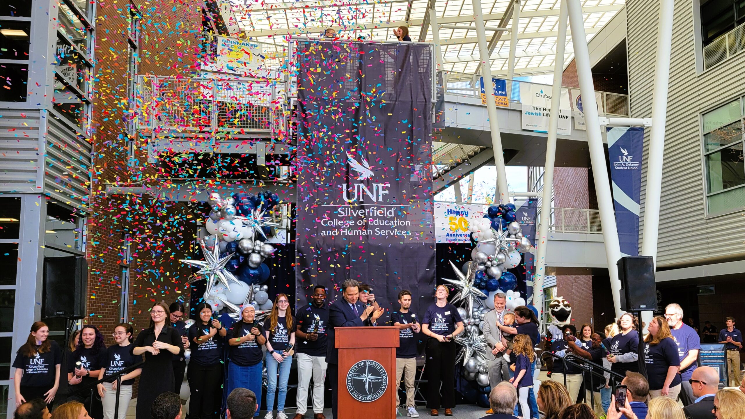 Featured image for “UNF names education college for Gary and Laine Silverfield”