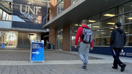 Featured image for “UNF faculty protest as Florida limits what qualify as ‘core classes’”