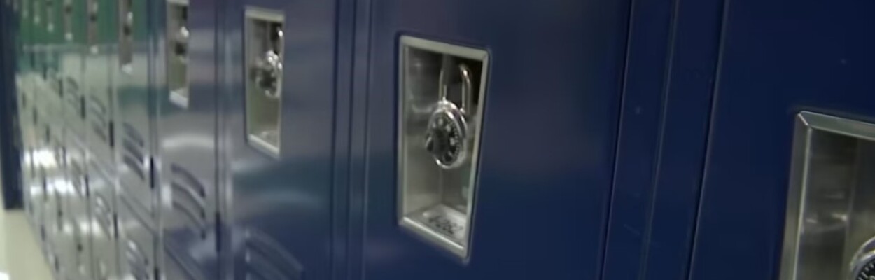 Lockers in a St. Johns County school.