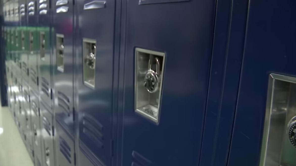 Lockers in a St. Johns County school.