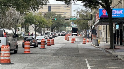 Featured image for “Work is underway to convert Adams and Forsyth streets”