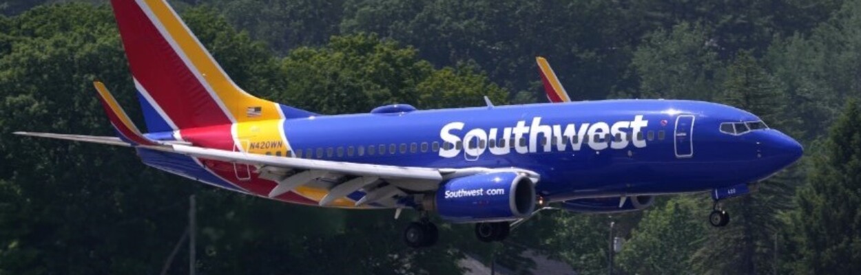 Southwest plane in flight