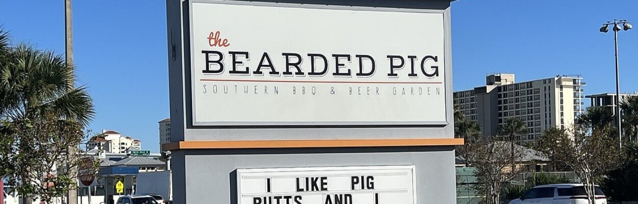 Bearded Pig sign