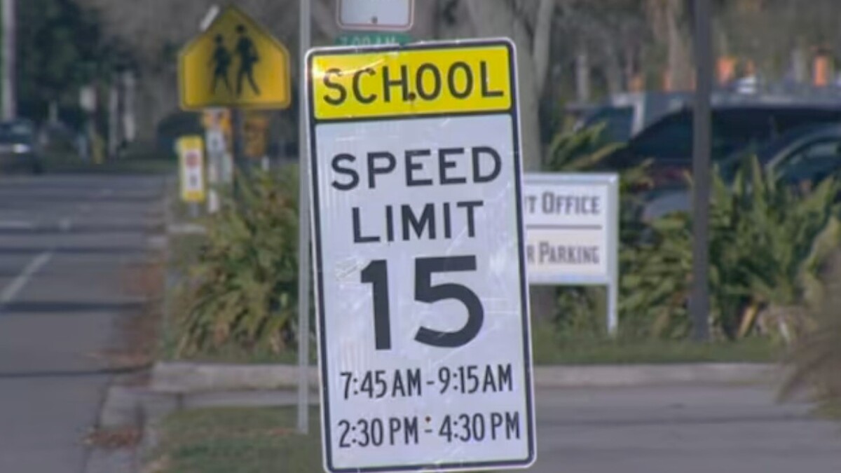 A speed zone monitored by camera in Neptune Beach