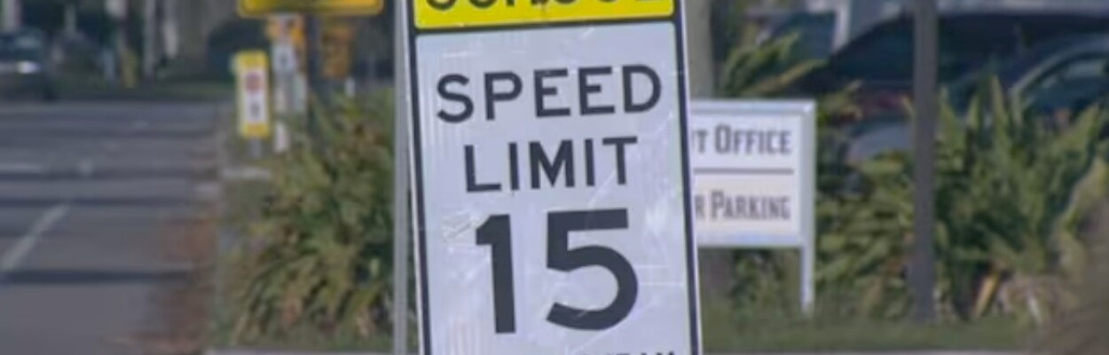 A speed zone monitored by camera in Neptune Beach