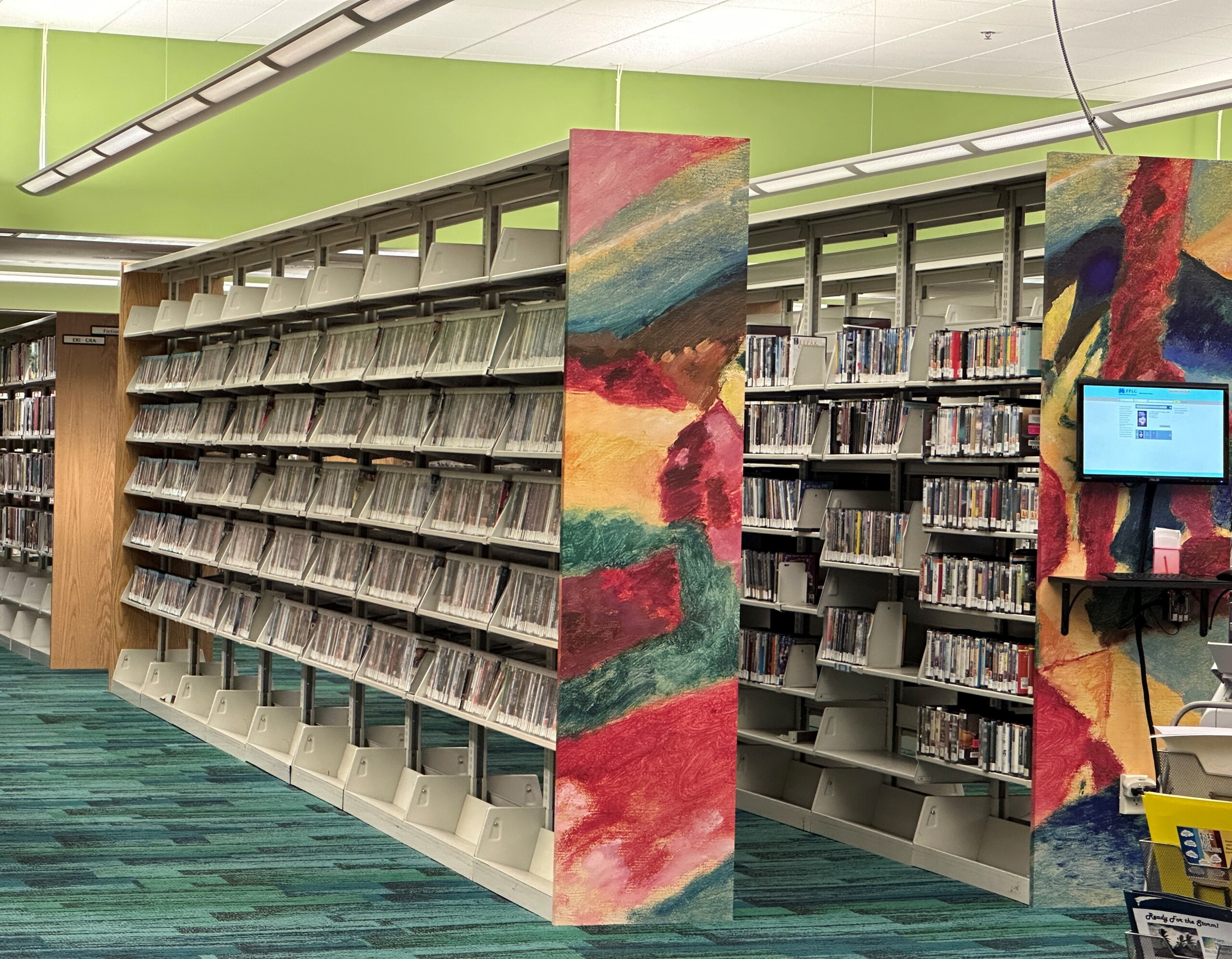 Schoolbooks on shelf